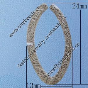 Iron Jumprings, Lead-Free Split, 13x24mm, Sold by Bag