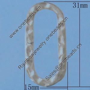 Iron Jumprings, Lead-Free, 15x31mm, Sold by Bag