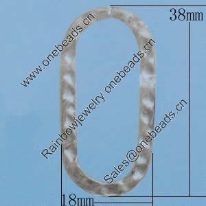 Iron Jumprings, Lead-Free, 18x38mm, Sold by Bag