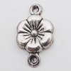 Connectors, Zinc Alloy Jewelry Findings, Flower 10x18mm Hole:1.5mm, Sold by Bag