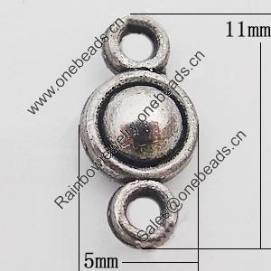 Connectors, Zinc Alloy Jewelry Findings, 5x11mm Hole:1mm, Sold by Bag
