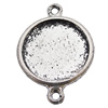 Zinc Alloy Pendant Settings, Outside diameter:27x38mm Interior diameter:23mm, Sold by Bag