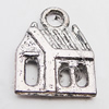 Pendant, Zinc Alloy Jewelry Findings, House 13x17mm Hole:3mm, Sold by Bag