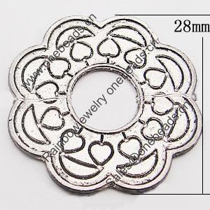 Pendant, Zinc Alloy Jewelry Findings, Pendant 28mm Hole:9mm, Sold by Bag