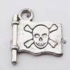 Pendant, Zinc Alloy Jewelry Findings, Flag 14x17mm Hole:2mm, Sold by Bag