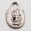Pendant, Zinc Alloy Jewelry Findings, 12x19mm Hole:2mm, Sold by Bag