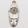 Pendant, Zinc Alloy Jewelry Findings, 8x25mm Hole:1.5mm, Sold by Bag