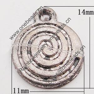 Pendant, Zinc Alloy Jewelry Findings, 11x14mm Hole:1.5mm, Sold by Bag