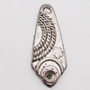 Pendant, Zinc Alloy Jewelry Findings, 12x30mm Hole:2.5mm, Sold by Bag