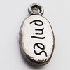 Pendant, Zinc Alloy Jewelry Findings, 8x16mm Hole:2mm, Sold by Bag