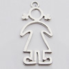 Pendant, Zinc Alloy Jewelry Findings, 21x43mm Hole:3.5mm, Sold by Bag