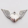 Pendant, Zinc Alloy Jewelry Findings, Wing 35x20mm Hole:2mm, Sold by Bag