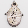 Pendant, Zinc Alloy Jewelry Findings, 9x16mm Hole:1mm, Sold by Bag