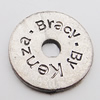 Pendant, Zinc Alloy Jewelry Findings, Flat Round 23mm Hole:5mm, Sold by Bag