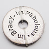Pendant, Zinc Alloy Jewelry Findings, Flat Round 23mm Hole:5mm, Sold by Bag