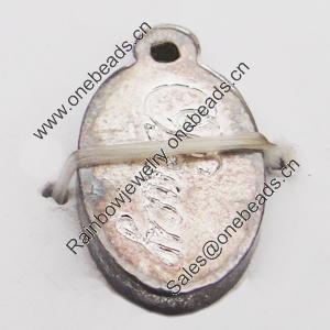 Pendant, Zinc Alloy Jewelry Findings, 9x16mm Hole:1mm, Sold by Bag