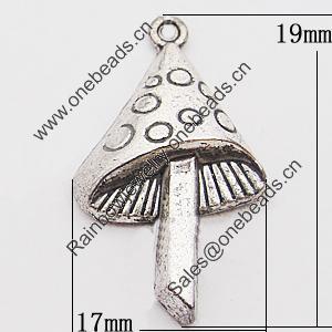 Pendant, Zinc Alloy Jewelry Findings, 17x19mm Hole:2mm, Sold by Bag