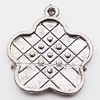 Pendant, Zinc Alloy Jewelry Findings, Flower 25x28mm Hole:2mm, Sold by Bag