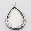 Pendant, Zinc Alloy Jewelry Findings, Teardrop 15x24mm Hole:2mm, Sold by Bag