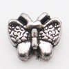 Beads, Zinc Alloy Jewelry Findings, Butterfly 11x10mm Hole:1mm, Sold by Bag