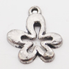 Pendant, Zinc Alloy Jewelry Findings, Flower 15x17mm Hole:1mm, Sold by Bag