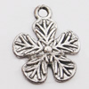 Pendant, Zinc Alloy Jewelry Findings, Flower 17x21mm Hole:2mm, Sold by Bag