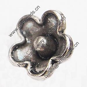 Pendant, Zinc Alloy Jewelry Findings, Flower 8x9mm Hole:1.5mm, Sold by Bag