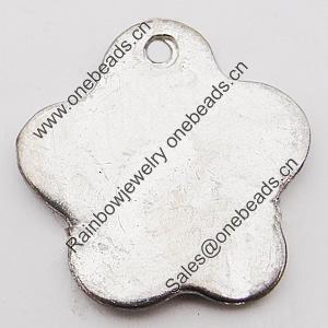 Pendant, Zinc Alloy Jewelry Findings, Flower 23x24mm Hole:1.5mm, Sold by Bag