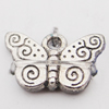 Pendant, Zinc Alloy Jewelry Findings, Butterfly 15x11mm Hole:1.5mm, Sold by Bag