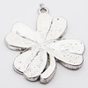 Pendant, Zinc Alloy Jewelry Findings Lead-free, Flower 25x28mm Hole:2mm, Sold by Bag