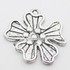 Pendant, Zinc Alloy Jewelry Findings Lead-free, Flower 23x24mm Hole:1.5mm, Sold by Bag