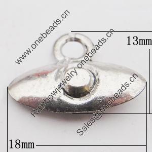 Pendant, Zinc Alloy Jewelry Findings Lead-free, 18x13mm Hole:3mm, Sold by Bag