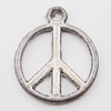 Pendant, Zinc Alloy Jewelry Findings Lead-free, Sign 14x17mm Hole:2mm, Sold by Bag