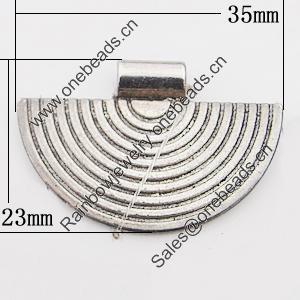 Pendant, Zinc Alloy Jewelry Findings Lead-free, 35x23mm Hole:3.5mm, Sold by Bag