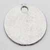 Pendant, Zinc Alloy Jewelry Findings Lead-free, Flat Round 16mm Hole:2mm, Sold by Bag