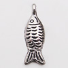 Pendant, Zinc Alloy Jewelry Findings Lead-free, Fish 7x21mm Hole:2mm, Sold by Bag