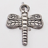 Pendant, Zinc Alloy Jewelry Findings Lead-free, Dragonfly 14x18mm Hole:1.5mm, Sold by Bag