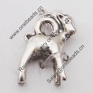 Pendant, Zinc Alloy Jewelry Findings Lead-free, Animal 11x13mm Hole:1.5mm, Sold by Bag