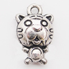 Pendant, Zinc Alloy Jewelry Findings Lead-free, Tigger 10x17mm Hole:1.5mm, Sold by Bag