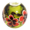 Lampwork Glass Beads with 925 Silver core, 20mm, Hole:4.5mm, Sold by PC