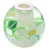 Lampwork Glass 925 Silver Beads, 20mm, Hole:4.5mm, Sold by PC