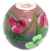 Lampwork Glass 925 Silver Beads, 20mm, Hole:4.5mm, Sold by PC