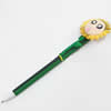 Fimo(Polymer Clay) Jewelry Ball Pen, with a fimo bead head, 42x180mm, Sold by PC