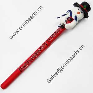 Fimo(Polymer Clay) Jewelry Ball Pen, with a fimo bead head, 28x160mm, Sold by PC