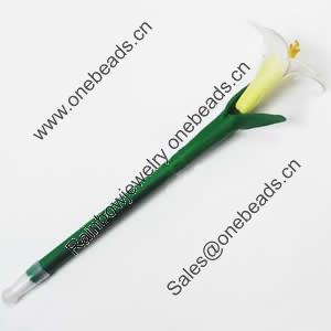Fimo(Polymer Clay) Jewelry Ball Pen, with a fimo bead head, 58x200mm, Sold by PC