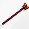 Fimo(Polymer Clay) Jewelry Ball Pen, with a fimo bead head, 35x170mm, Sold by PC