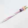 Fimo(Polymer Clay) Jewelry Ball Pen, with a fimo bead head, 13x180mm, Sold by PC
