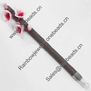 Fimo(Polymer Clay) Jewelry Ball Pen, with a fimo bead head, 28x170mm, Sold by PC