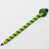 Fimo(Polymer Clay) Jewelry Ball Pen, with a fimo bead head, 25x180mm, Sold by PC