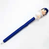 Fimo(Polymer Clay) Jewelry Ball Pen, with a fimo bead head, 22x170mm, Sold by PC